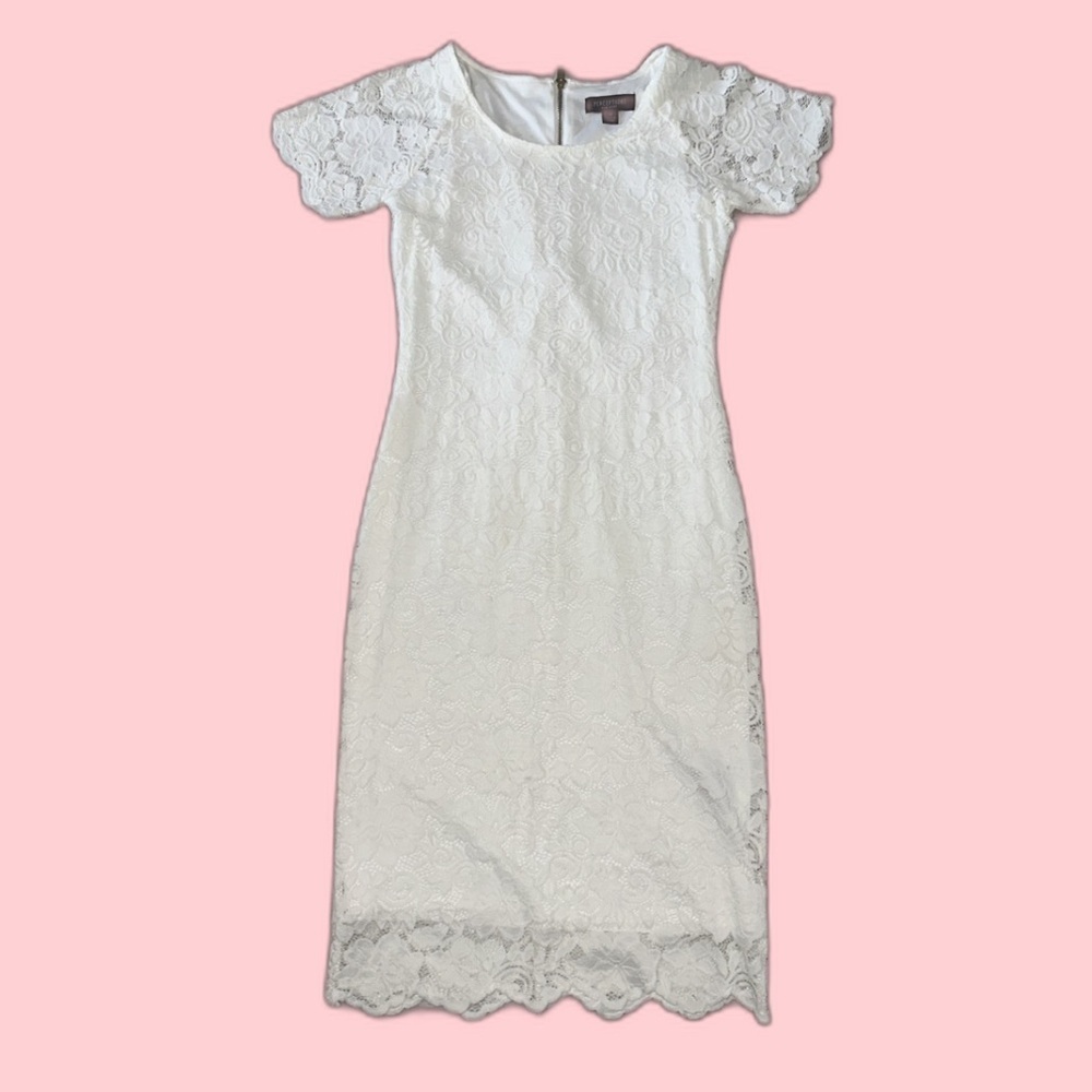 White Lace Dress Size 10 - Picture 1 of 5